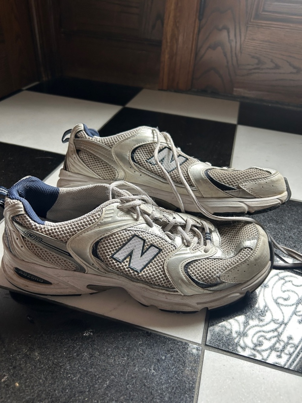 New Balance Men's 530 White & Navy Running Shoes